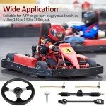 Go-Kart Steering Wheel Kit with Adjustable Shaft