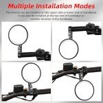 CNC Round Handlebar Mirrors for Motorcycles and ATVs