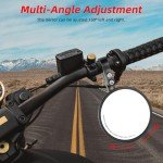 CNC Round Handlebar Mirrors for Motorcycles and ATVs