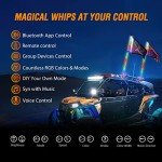 Nilight 4FT RGB LED Whip Lights with Remote