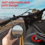 CNC Round Handlebar Mirrors for Motorcycles and ATVs