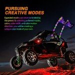 Nilight 4FT RGB LED Whip Lights with Remote