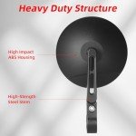 CNC Round Handlebar Mirrors for Motorcycles and ATVs