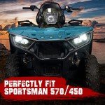 ATV Front Rack with LED Lights for Polaris