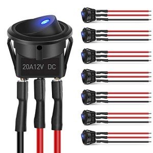 Nilight 8PCS LED Rocker Switch Set for 12V Vehicles