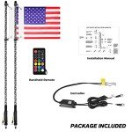 3FT Bluetooth LED Whip Lights - 300 Patterns