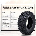 2 All-Terrain 26x9-12 ATV/UTV Tires