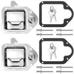 Stainless Steel Toolbox Latch Set for Trucks & RVs