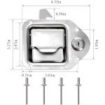 Stainless Steel Toolbox Latch Set for Trucks & RVs