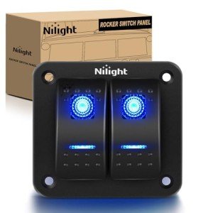Nilight 2 Gang Rocker Switch Panel for ATVs