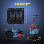 Nilight 2 Gang Rocker Switch Panel for ATVs