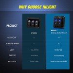 Nilight 2 Gang Rocker Switch Panel for ATVs