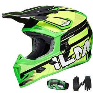 Youth ATV Full Face Helmet with Goggles and Gloves