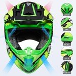 Youth ATV Full Face Helmet with Goggles and Gloves