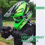 Youth ATV Full Face Helmet with Goggles and Gloves