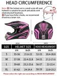 Kids Full Face ATV Motocross Helmet Set - Pink