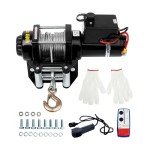 Roomark 12V 4500lbs Electric ATV Winch with Remote