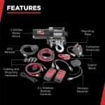Warrior Ninja 2000 lbs 12V ATV/UTV Winch