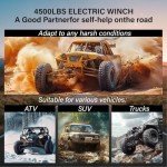 Roomark 12V 4500lbs Electric ATV Winch with Remote