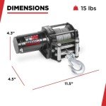 Warrior Ninja 2000 lbs 12V ATV/UTV Winch