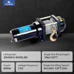 Roomark 12V 4500lbs Electric ATV Winch with Remote