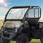 KEMIMOTO Clear Fold-Up Windshield for Kawasaki Mule