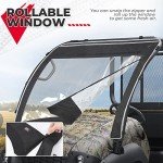 KEMIMOTO Clear Fold-Up Windshield for Kawasaki Mule