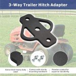 VANROUG 3-Way Hitch Adapter for ATV & Garden Use