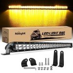 Nilight 31" LED Light Bar - Amber Spot Flood
