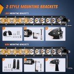 Nilight 31" LED Light Bar - Amber Spot Flood