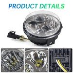 CPOWACE Chrome LED Headlights for Kawasaki ATVs