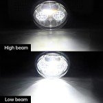 CPOWACE Chrome LED Headlights for Kawasaki ATVs