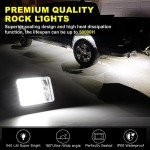 Nicoko 4Pods 72W Bright White Offroad Rock Lights