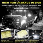 Nicoko 4Pods 72W Bright White Offroad Rock Lights
