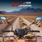 360-Degree ATV Mirrors with Universal Handlebar Mount