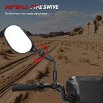 360-Degree ATV Mirrors with Universal Handlebar Mount