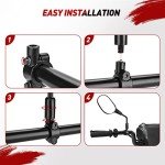 360-Degree ATV Mirrors with Universal Handlebar Mount