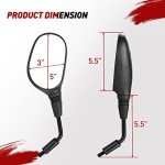 360-Degree ATV Mirrors with Universal Handlebar Mount