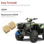 Semi-Metallic-Pro Front Brake Pads for Honda Rancher 420 Foreman 500 520 Rubicon 500 520 TRX250X TRX250EX