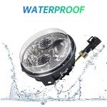 CPOWACE Chrome LED Headlights for Kawasaki ATVs