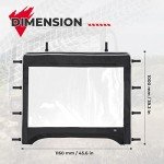 KEMIMOTO Clear Fold-Up Windshield for Kawasaki Mule