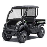 KEMIMOTO Clear Fold-Up Windshield for Kawasaki Mule