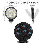 Zmoon 4.5" LED Round Light Bar (2-Pack)