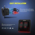 Nilight 2 Gang Rocker Switch Panel for ATVs