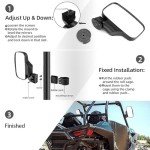UTV Rear and Center View Mirror Set
