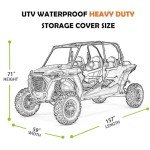 Black Oxford Waterproof Cover for UTV Yamaha Raptor