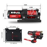 X-BULL 3000LB Electric Winch with Synthetic Rope