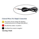 12-LED Amber & Red Emergency Strobe Light Bar