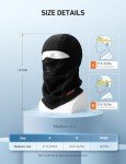 AstroAI Black Windproof Breathable Ski Mask Balaclava