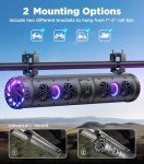 27" Bluetooth UTV Sound Bar with Multicolor Lights